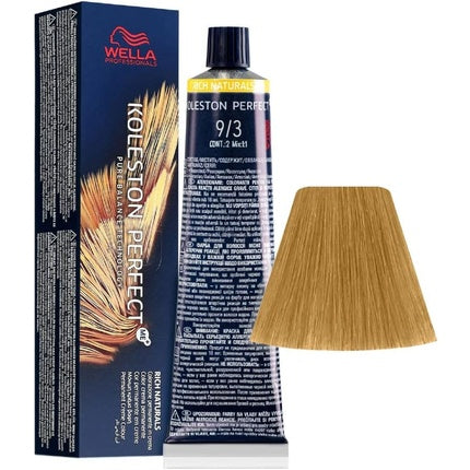 Vopsea de par, Wella, Koleston Perfect Me+ 9/3 Blond Foarte Deschis Auriu, 60ml
