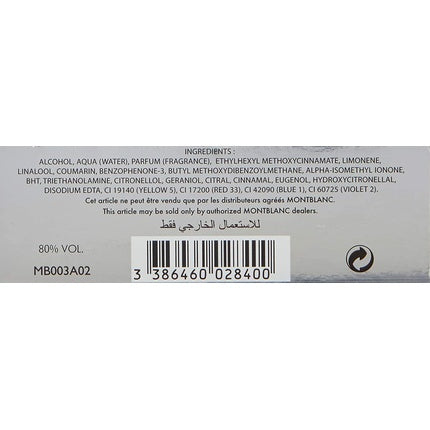 Parfum Montblanc Individuel 50ml, Transparent