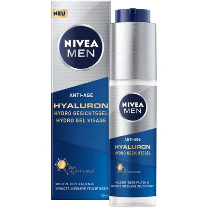 Gel de Fata Anti-Age, Nivea Men, Hyaluron, 50ml