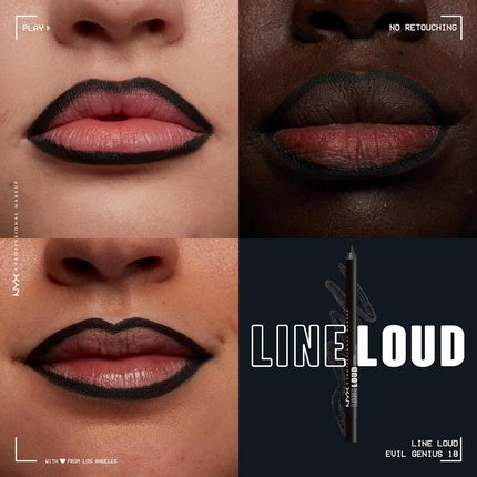 Creion contur buze, NYX, Line Loud, negru