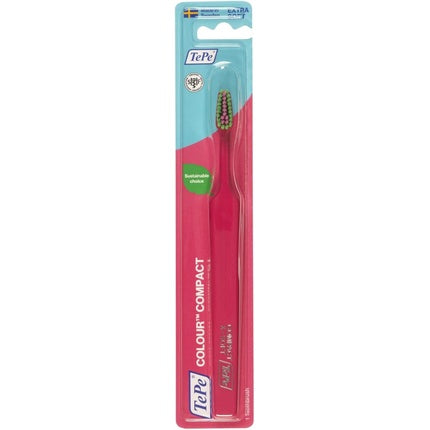 Periuță dinți, TePe, Colour Compact, extra soft, roz