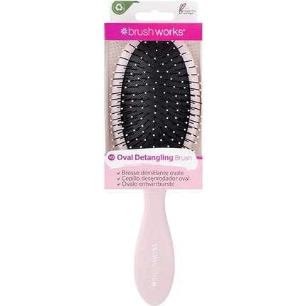 Perie păr Brushworks ovală, roz, 85g
