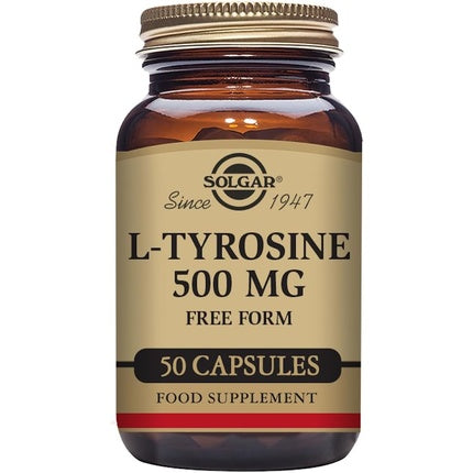 Capsule vegetale, Solgar, L-Tyrosine 500mg, 50 bucăți