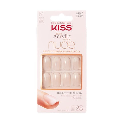 Unghii False, Kiss, Salon Acrylic, beige, 28 bucăți