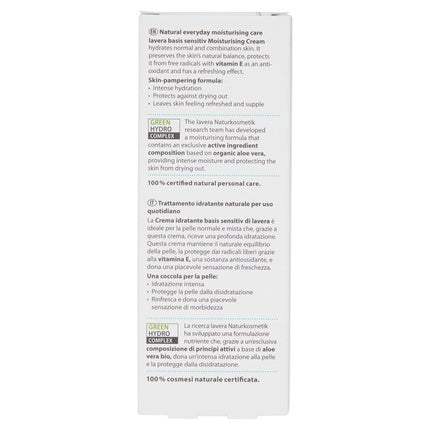 Cremă față, Lavera, Basis Sensitiv, alb, 50ml