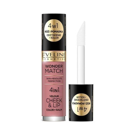 Ruj lichid, Eveline, Wonder Match Cheek Lip 4in1, 4.5ml