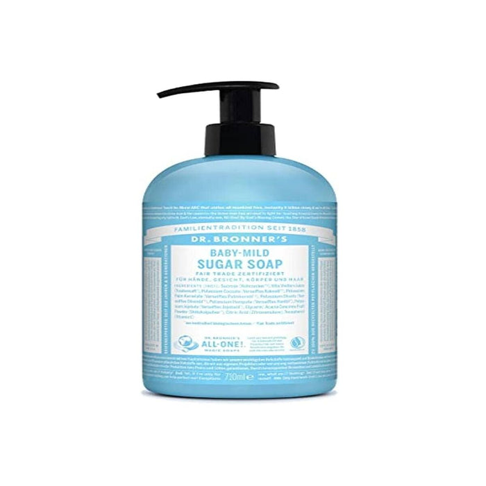 Săpun lichid pentru mâini Dr. Bronner's Baby-Mild Sugar Soap, fără parfum, 710 ml