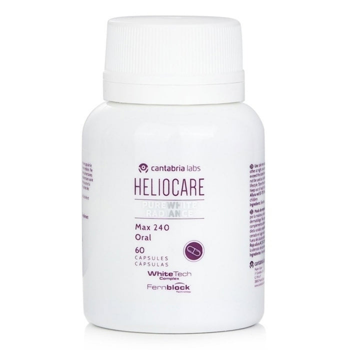 Supliment alimentar Cantabria Labs Heliocare Purewhite Radiance Max 240, capsule pentru fotoprotecție orală, 60 capsule