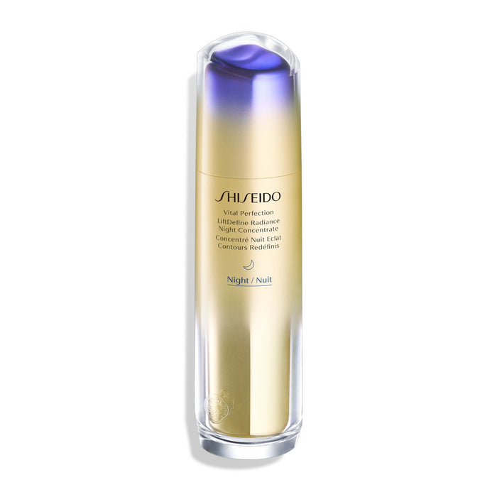 Ser de față Shiseido Vital Perfection LiftDefine Radiance Night Concentrate, fermizant, pentru strălucire, de noapte, 80 ml
