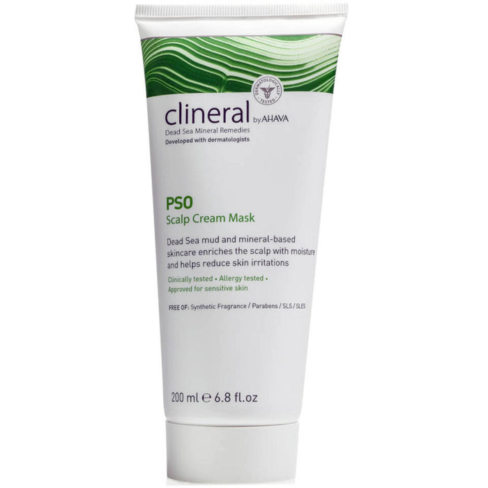 Mască cremă pentru scalp Ahava Clineral Pso, anti-iritare, după duș, 200 ml