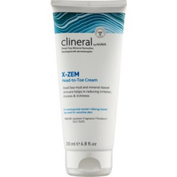 Cremă de corp Ahava Clineral X-Zem, hidratantă, vegană, pentru piele sensibilă, 200 ml