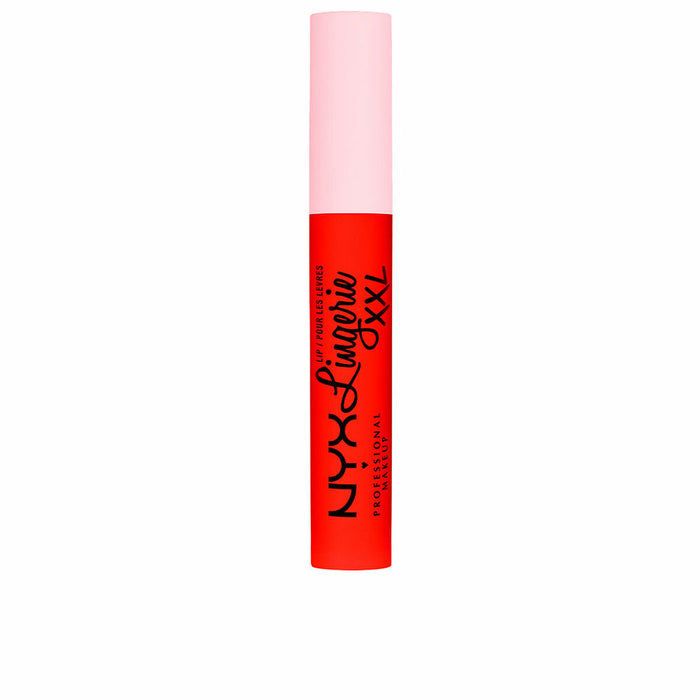Ruj lichid mat NYX Professional Makeup Lip Lingerie XXL, nuanța 27 On Fuego Fire Red, roșu