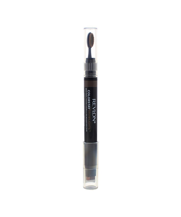 Creion pentru sprâncene Revlon Color Stay, cu textură cremoasă și perie 2-în-1, nuanța 408 Maro mediu, 1,1 g
