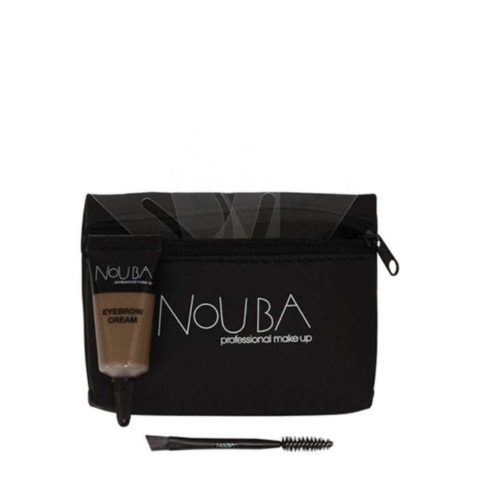 Set Nouba pentru sprâncene: gel 7 ml + pensulă + geantă cosmetică neagră