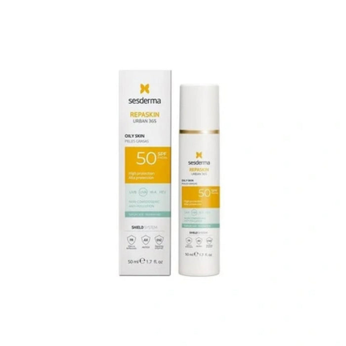 Cremă de față Sesderma Repaskin Urban 365, matifiantă, pentru ten gras, SPF 50, 50 ml