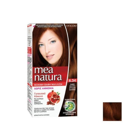 Vopsea păr, Farcom, Mea Natura, cupru auriu, blond închis