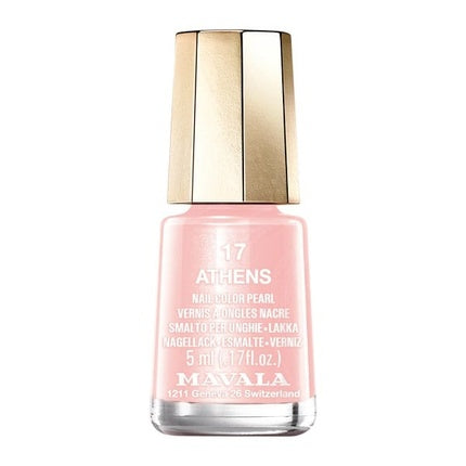 Lac de Unghii Mavala Mini 17 Athens - 5ml, Culoare Roz Piersică cu Finisaj Pearl