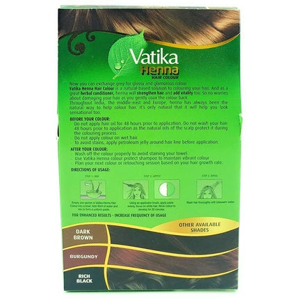 Vopsea pentru păr Dabur Vatika Henna, Natural Brown, 60g