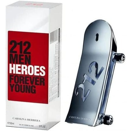 Eau De Toilette, Carolina Herrera, 212 Men Heroes Forever Young, 90ml