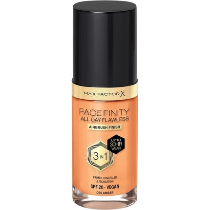 Fond de ten lichid, Max Factor Facefinity, SPF 20, 90 Amber