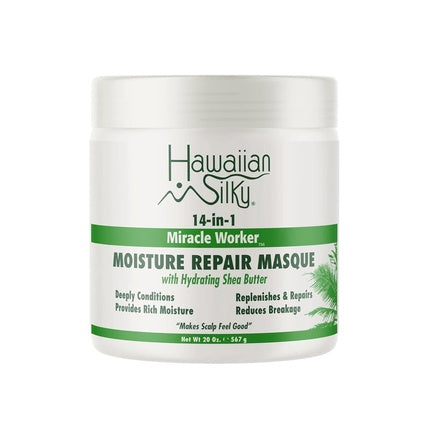 Hawaiian Silky, 14-in-1 Miracle Worker Moisture Repair Masque, cu Shea Butter hidratantă, 567 g