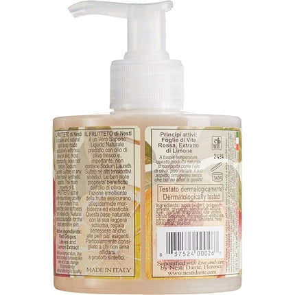 Săpun lichid pentru mâini, Nesti Dante, Il Frutteto, cu extract de lămâie și ulei de măsline, 300ml