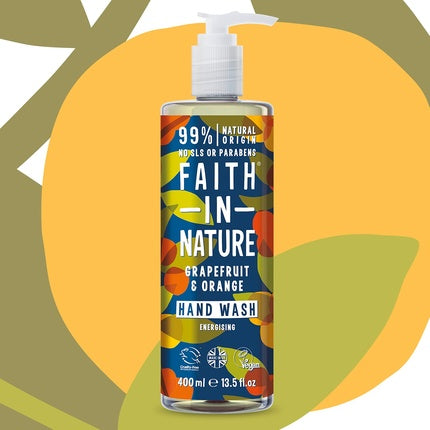 Săpun lichid, Faith In Nature, grapefruit și portocală, 400ml