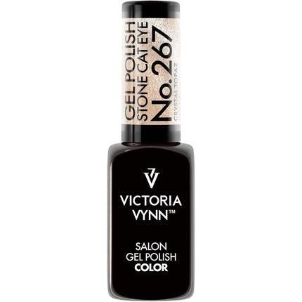 Victoria Vynn Gel Polish Stone Cat Eye No. 267 Crystal Topaz, Esmalte Ușor, Culoare Bej-Argintiu