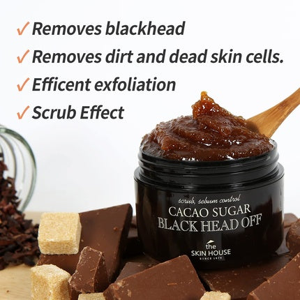 Exfoliant Față, The Skin House, Cacao Sugar, 50ml, Negru