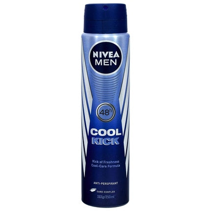Nivea Men Deodorant Spray Cool Kick, 250ml, Albastru, 18 cm