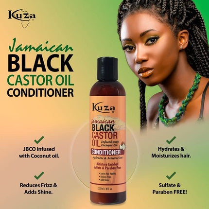 Balsam Kuza, Jamaican Black Castor Oil, 237ml, maro