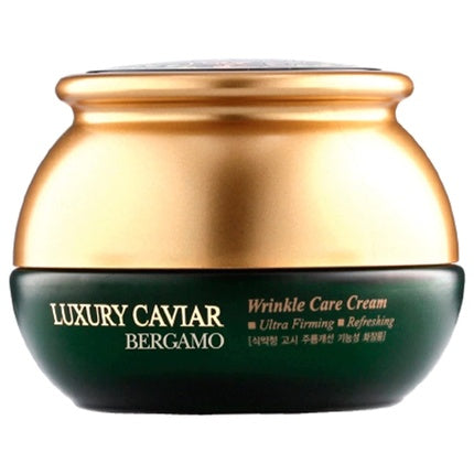 Bergamo Luxury Caviar Wrinkle Care Cream, Crema de față anti-îmbătrânire, 48 g, verde și auriu