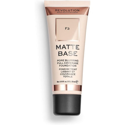 Fond de ten Revolution Beauty Matte Base F3, 28ml, bej