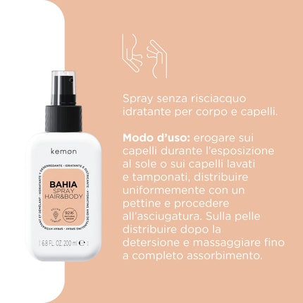 Spray Îngrijire Păr și Corp Kemon Bahia, Hidratant, Detangling, 240 ml
