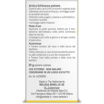 Pudră Corporală Weleda cu Arnică și Echinacea, 20g