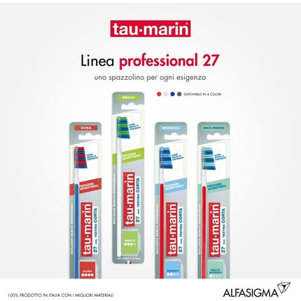 Periuță dinți Tau Marin Professional 27mm, mediu, alb
