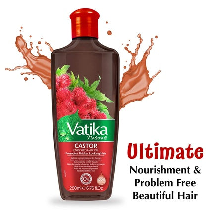 Ulei de păr, Vatika Naturals, cu ricin, 200 ml
