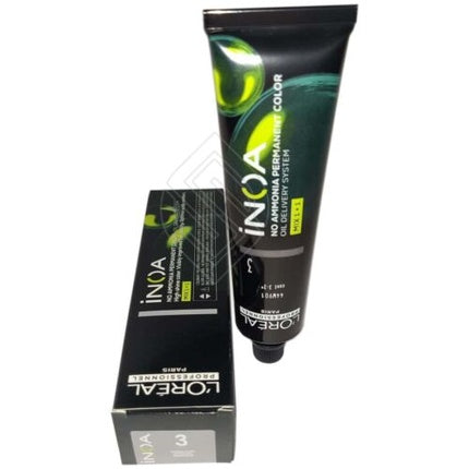 Vopsea de par, Loreal Professionnel, Inoa #3, castaniu inchis