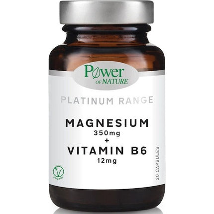 Power Health Platinum Magnesium cu Vitamina B6, 350mg, 12mg, 30 Capsule