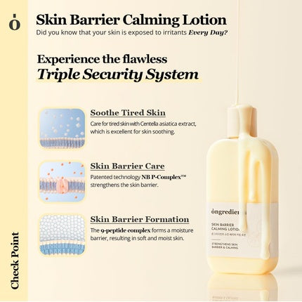 Ongredients Skin Barrier Calming Lotion, Cremă de corp cu Centella Asiatica, 270 ml