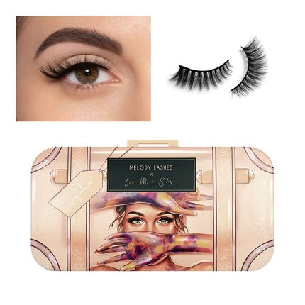 Melody Lashes Gene False Naturale, Premium Half Lashes, Cat Eye, Negru