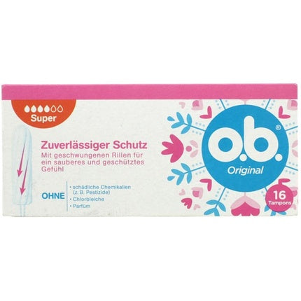 Tampon O.B. Super, Alb, 16 buc