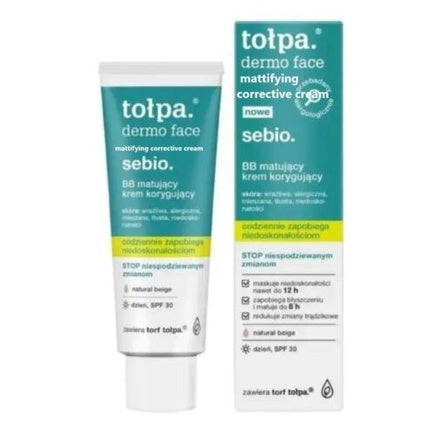 Cremă BB Matifiantă, Tołpa, Derm Face, crem bej