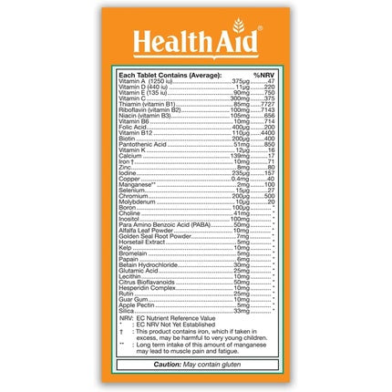 Supliment, HealthAid, Healthy Mega, 60 tablete vegetariene