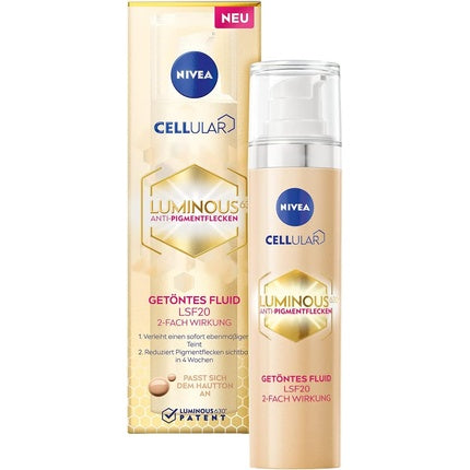 Fluid tintat, Nivea, Luminous 630, SPF 20, 40ml