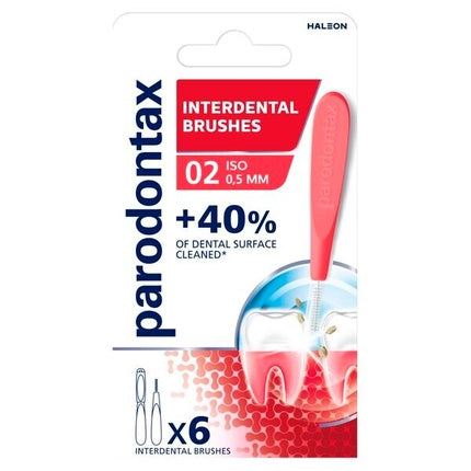 Perii Interdentare Parodontax 0.5mm, Culoare Roșu Portocaliu, Cantitate 6 buc