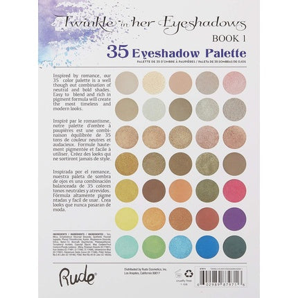 Paletă de farduri pentru ochi Rude - Twinkle in her Eyeshadows Book 1, 35 culori