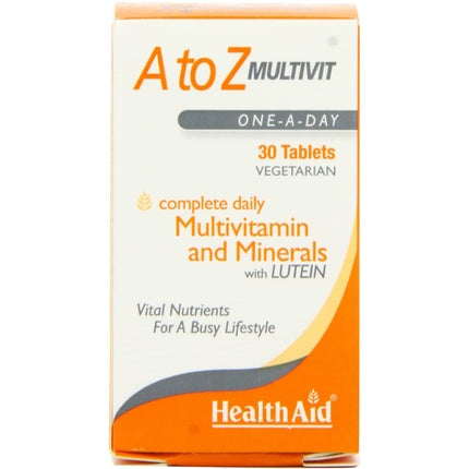Tablete Multivitamine și Minerale, HealthAid, vegetale, 30 bucăți