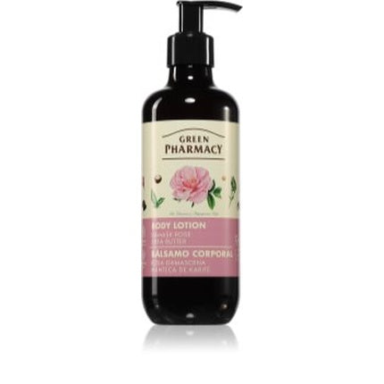 Balsam Corporal Green Pharmacy cu Butiră de Shea și Trandafir Damaschin 400 ml
