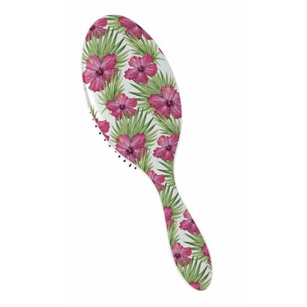 Perie detanjeră Wet Brush cu modele florale, roz și mov - Pachet de 2